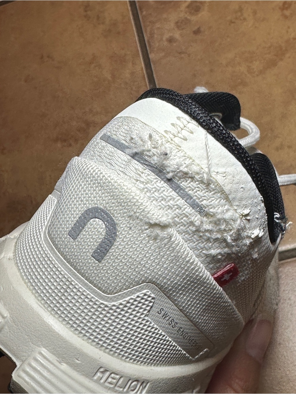 On Running Cloud X Women's Athletic Shoes in White and Black - 8 - Picture 4 of 10